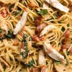 Pasta med kyckling, parmesan och vitlök
