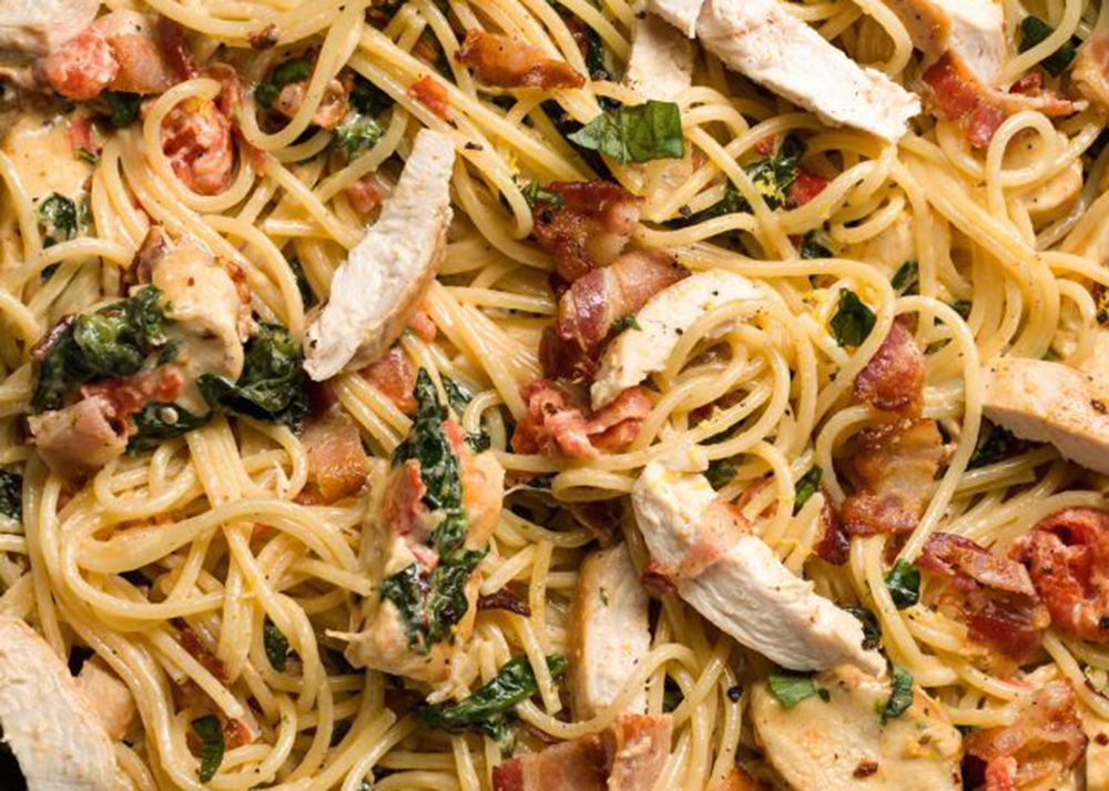 Du visar för närvarande Kycklingbröst med pasta, vitlök och parmesan