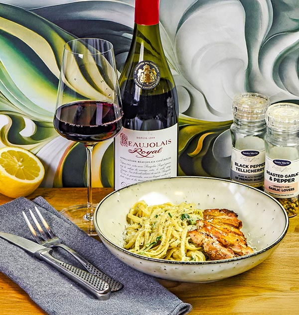Kyckling med pasta och pesto