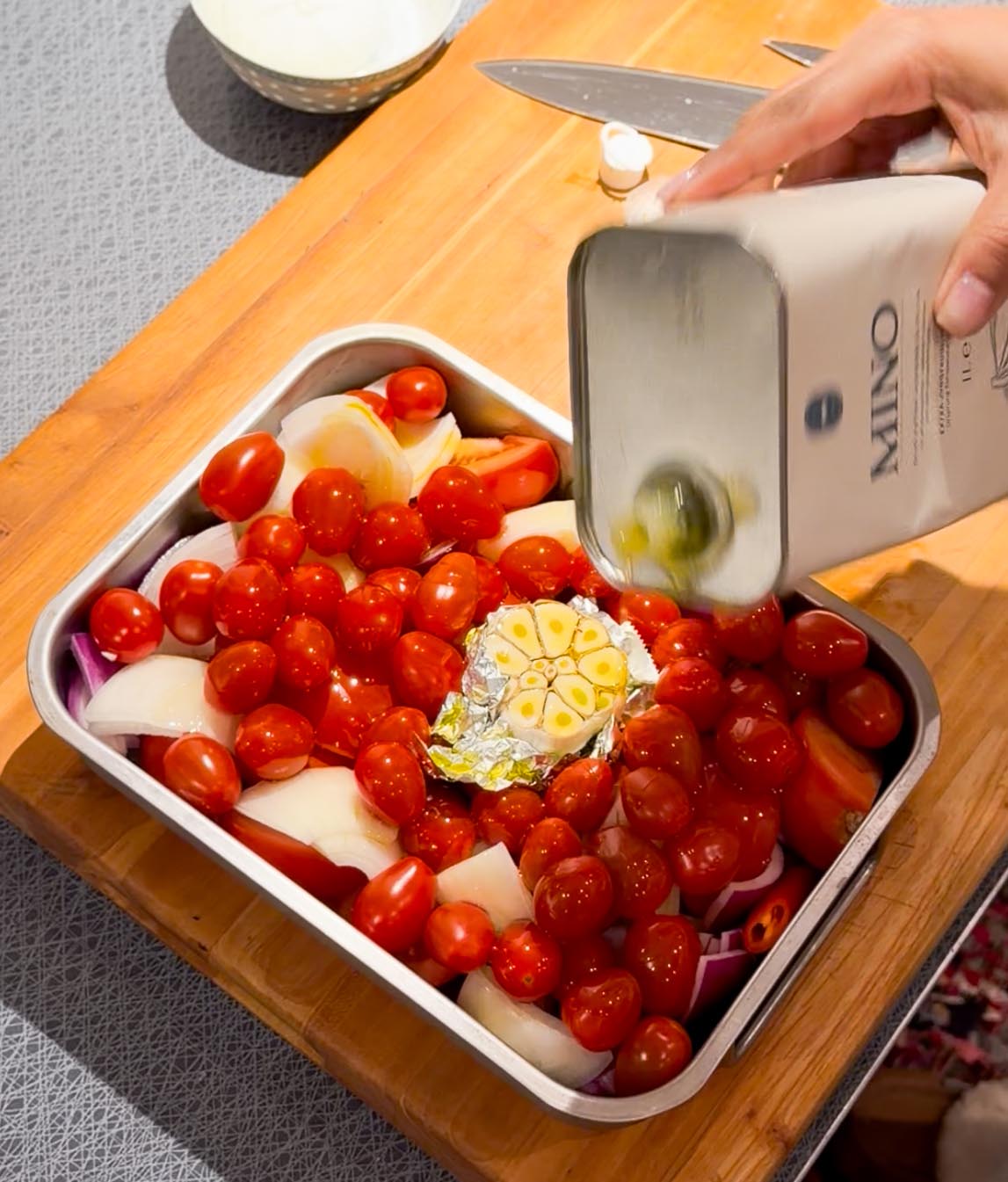 Du visar för närvarande Krämig kycklingpasta med ugnsrostad tomat och burrata