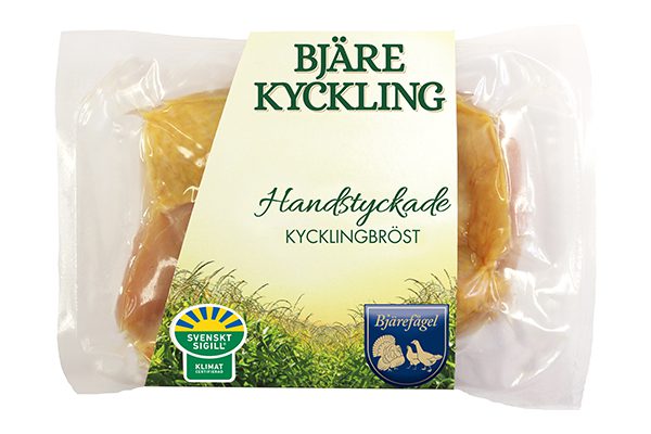 Bjärekycklingbröst paketerad.