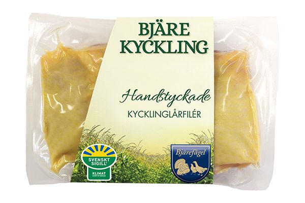 Paketerade kycklinglårfiléer från Bjärefågel.